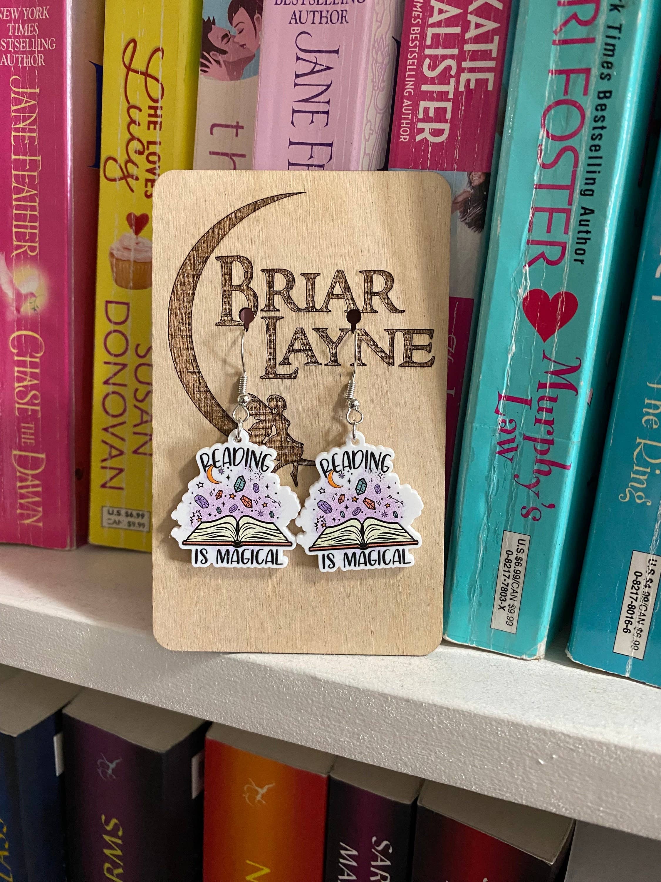 Reading Is Magical Book Lovers Library Earrings