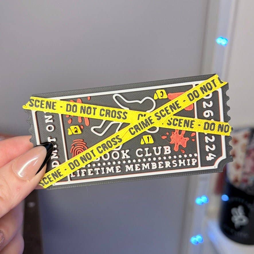 3d Printed Shelf Trope Ticket - True Crime Book Club: Add Stand
