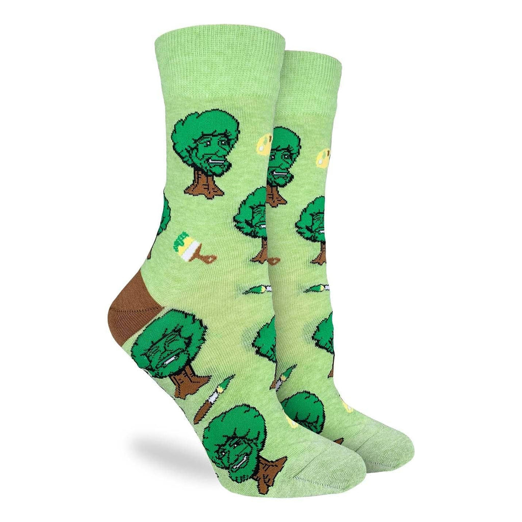 Women's Bob Ross Happy Trees Socks: Shoe Size 5-9
