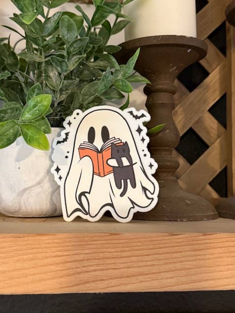 Halloween Ghost Bookish Shelf Sitter Decor