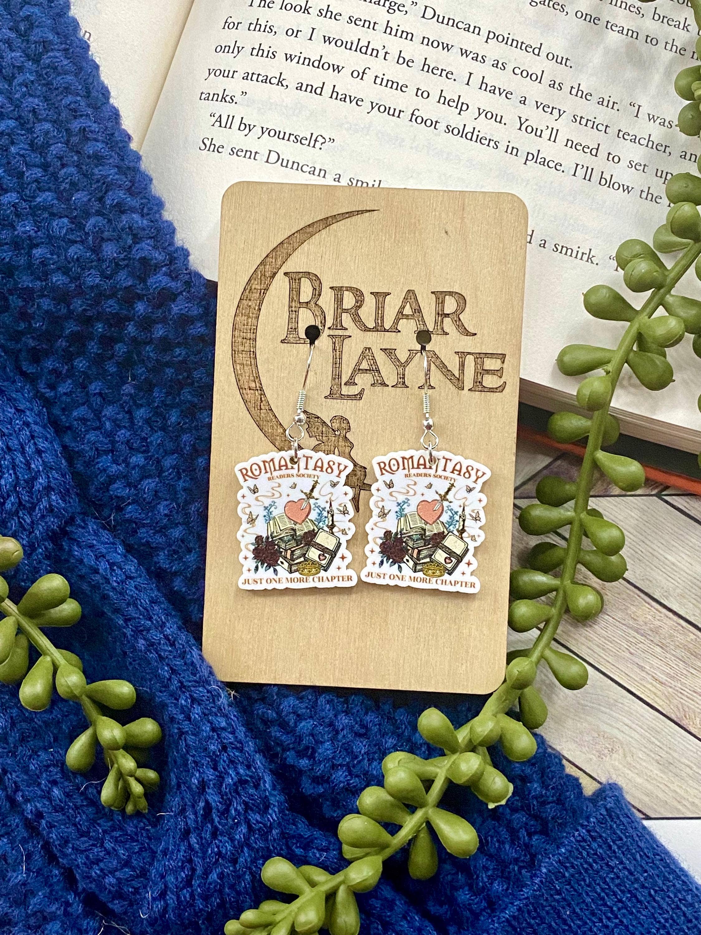 Romantasy Book Earrings for Booklovers