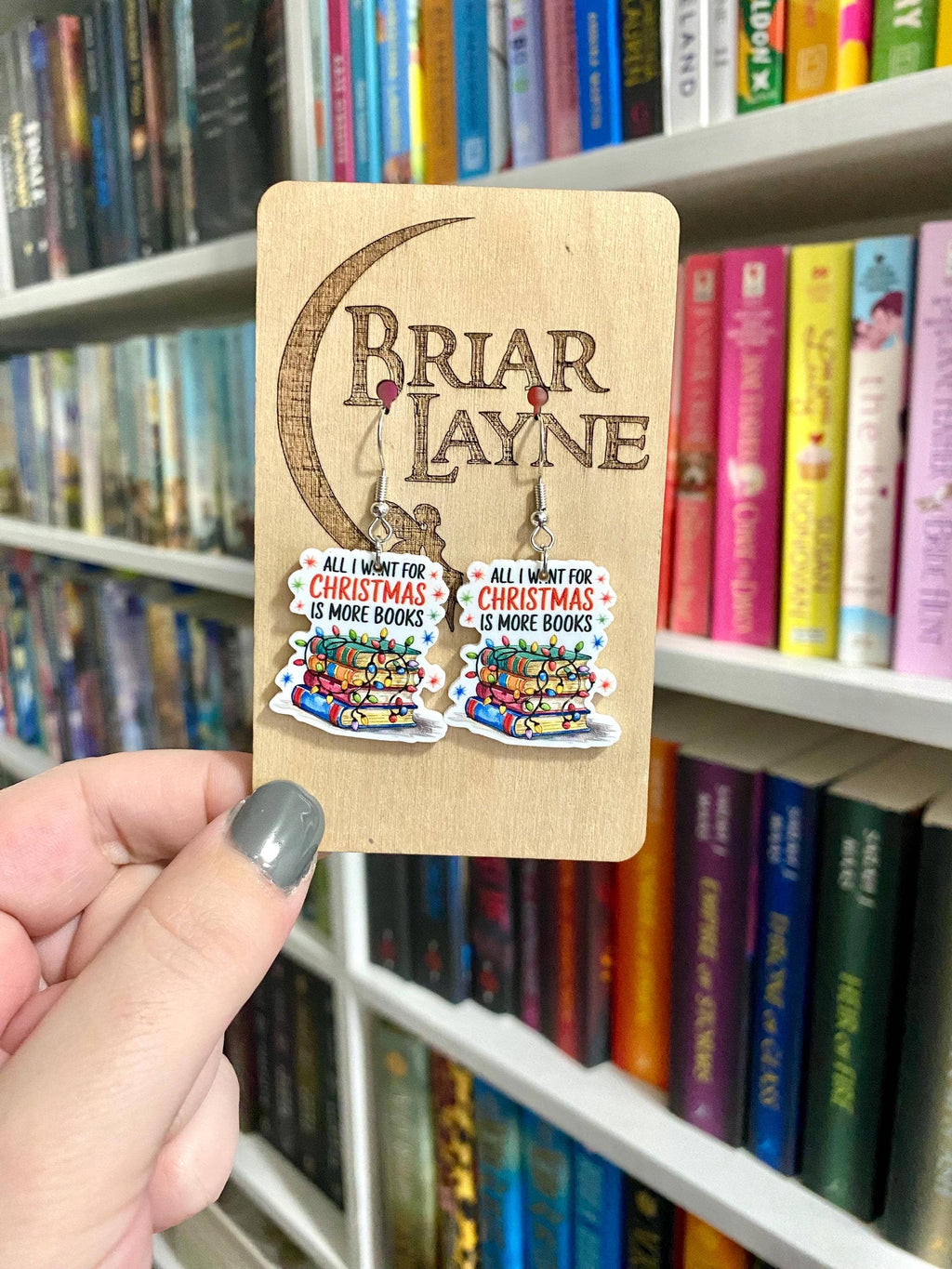 Christmas Book Lover Earrings