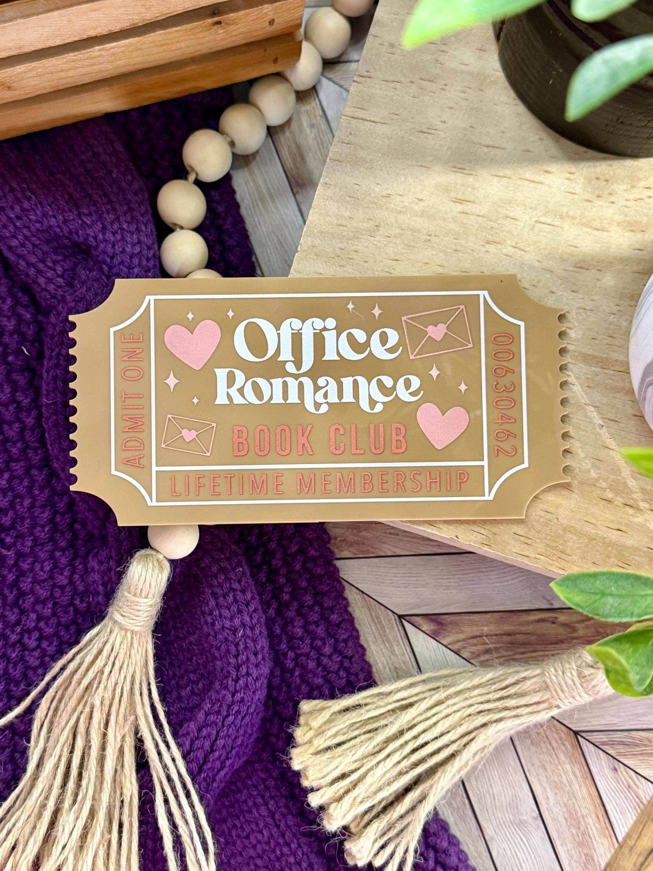 Bookish Shelf Sitter and Decor with Reading Tickets