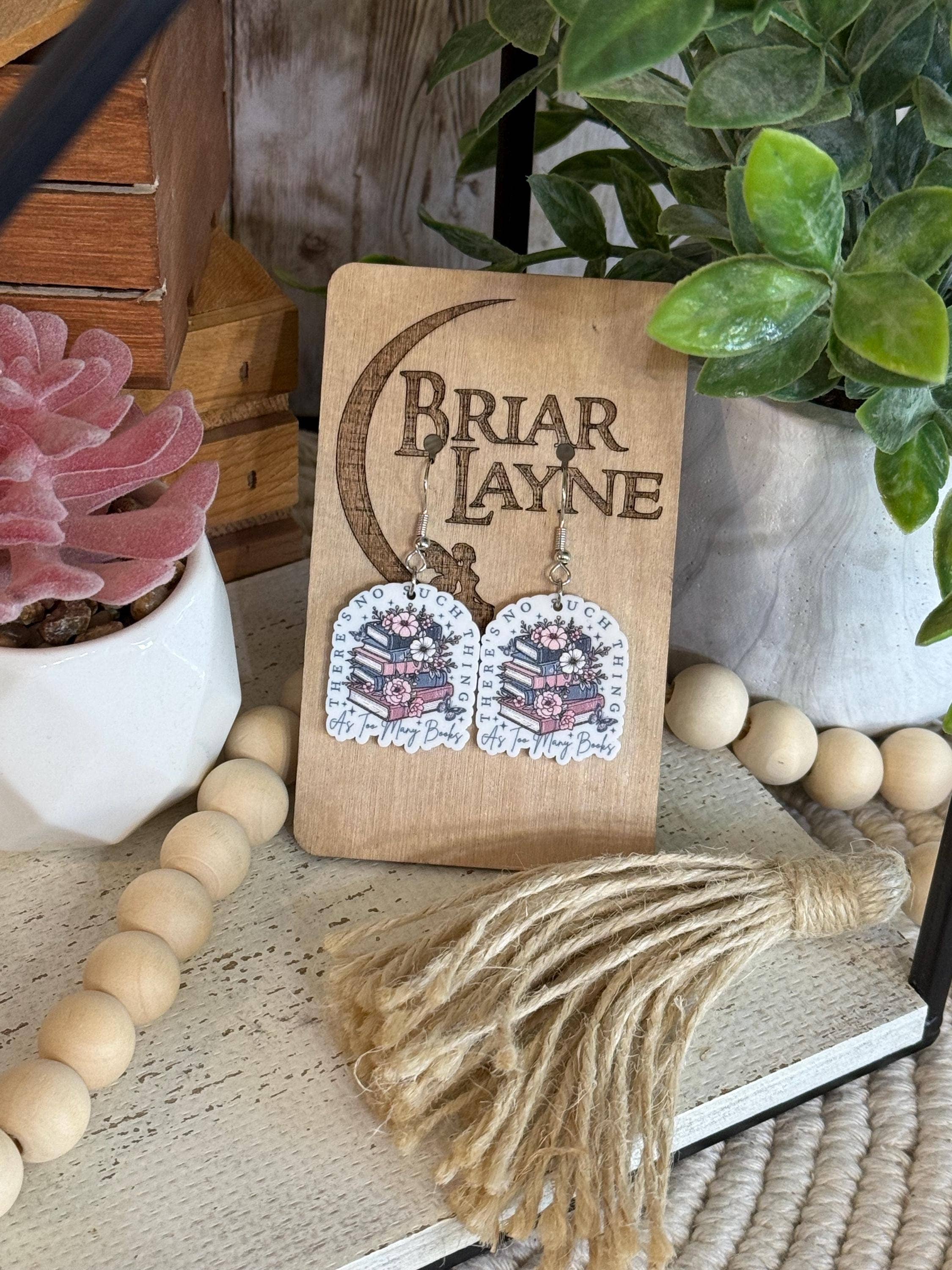 Book Lovers Reading Library Earrings