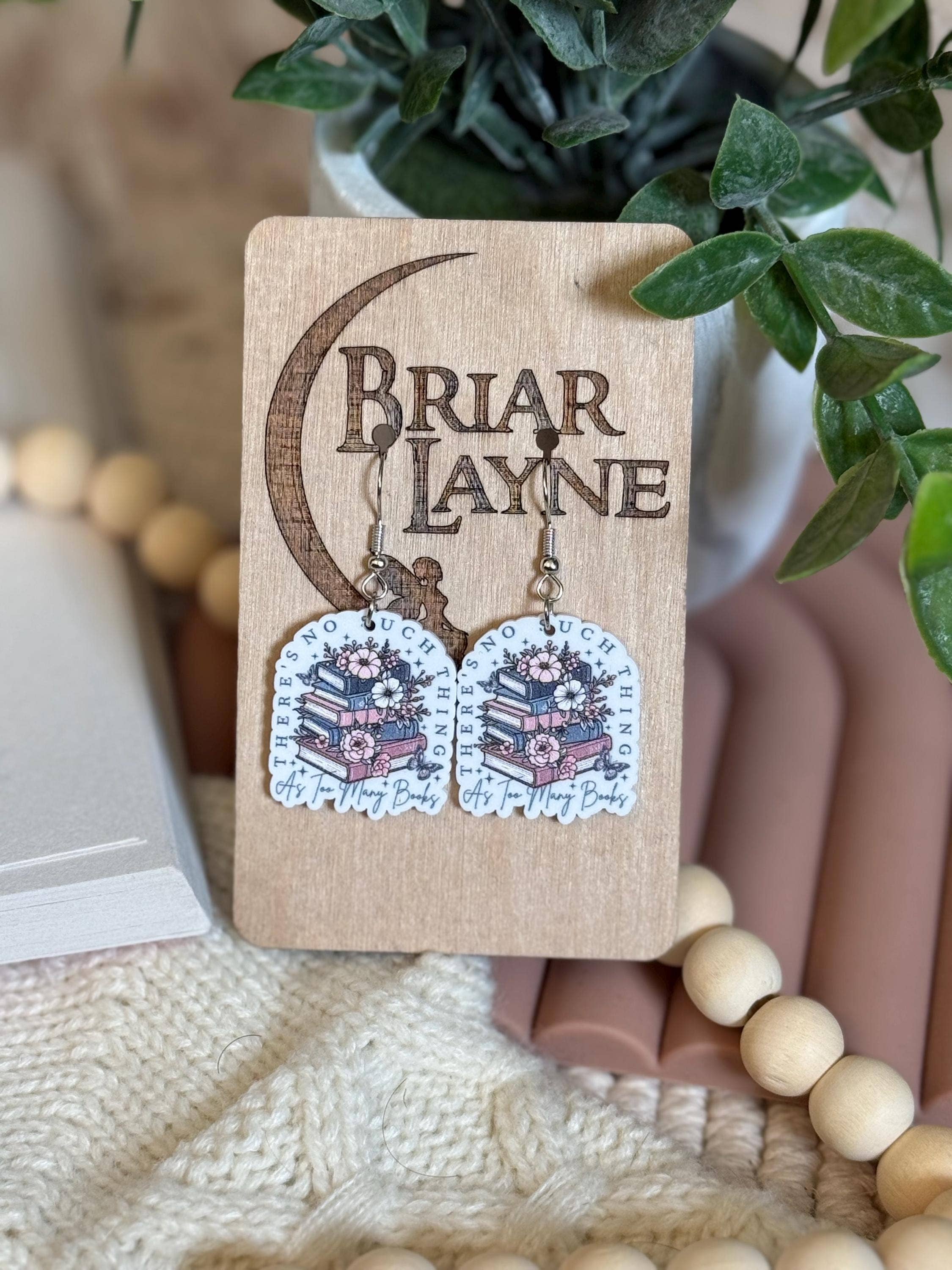 Book Lovers Reading Library Earrings