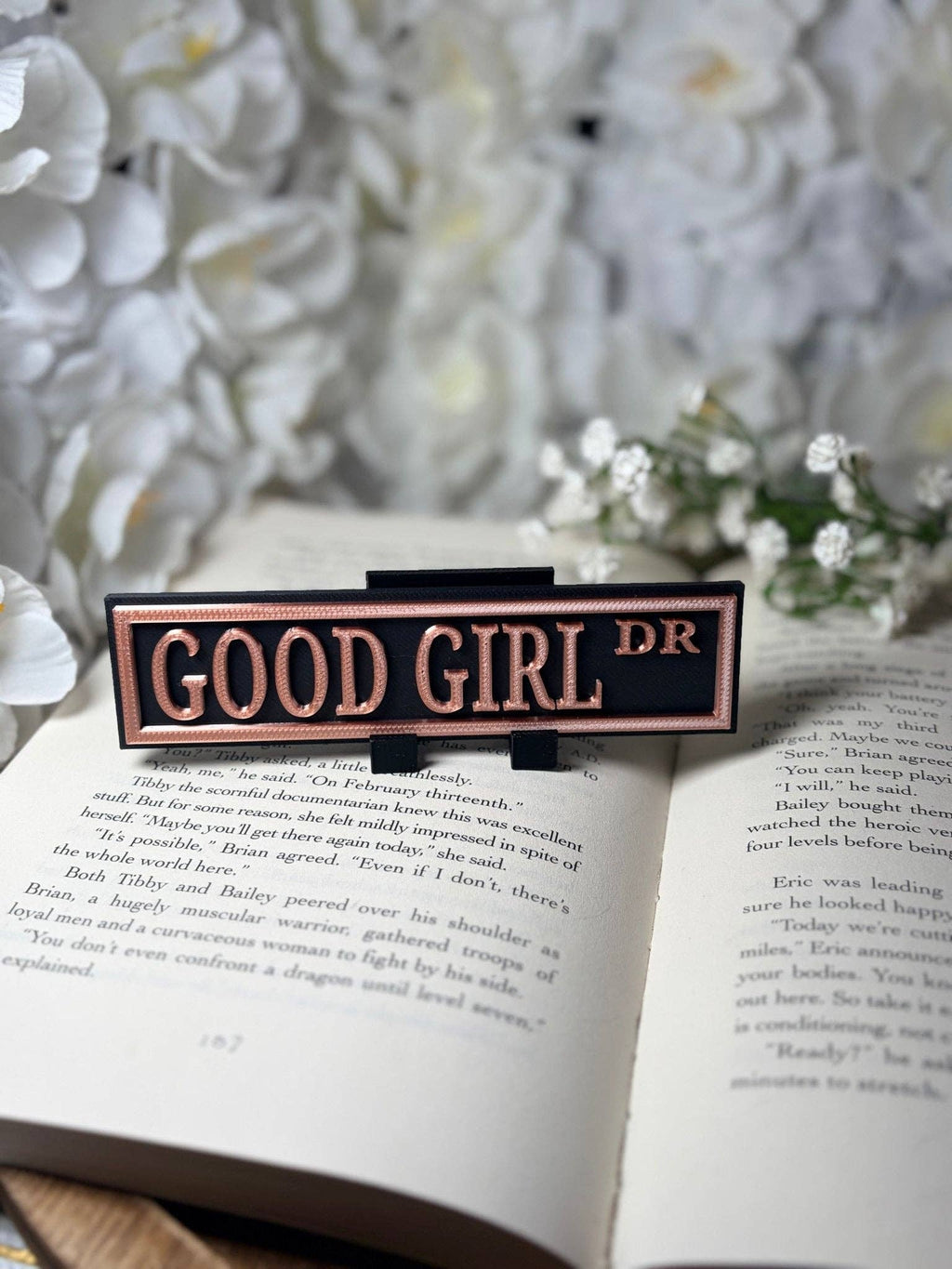 3d Printed Shelf Sign - Good Girl DR: Add Stand