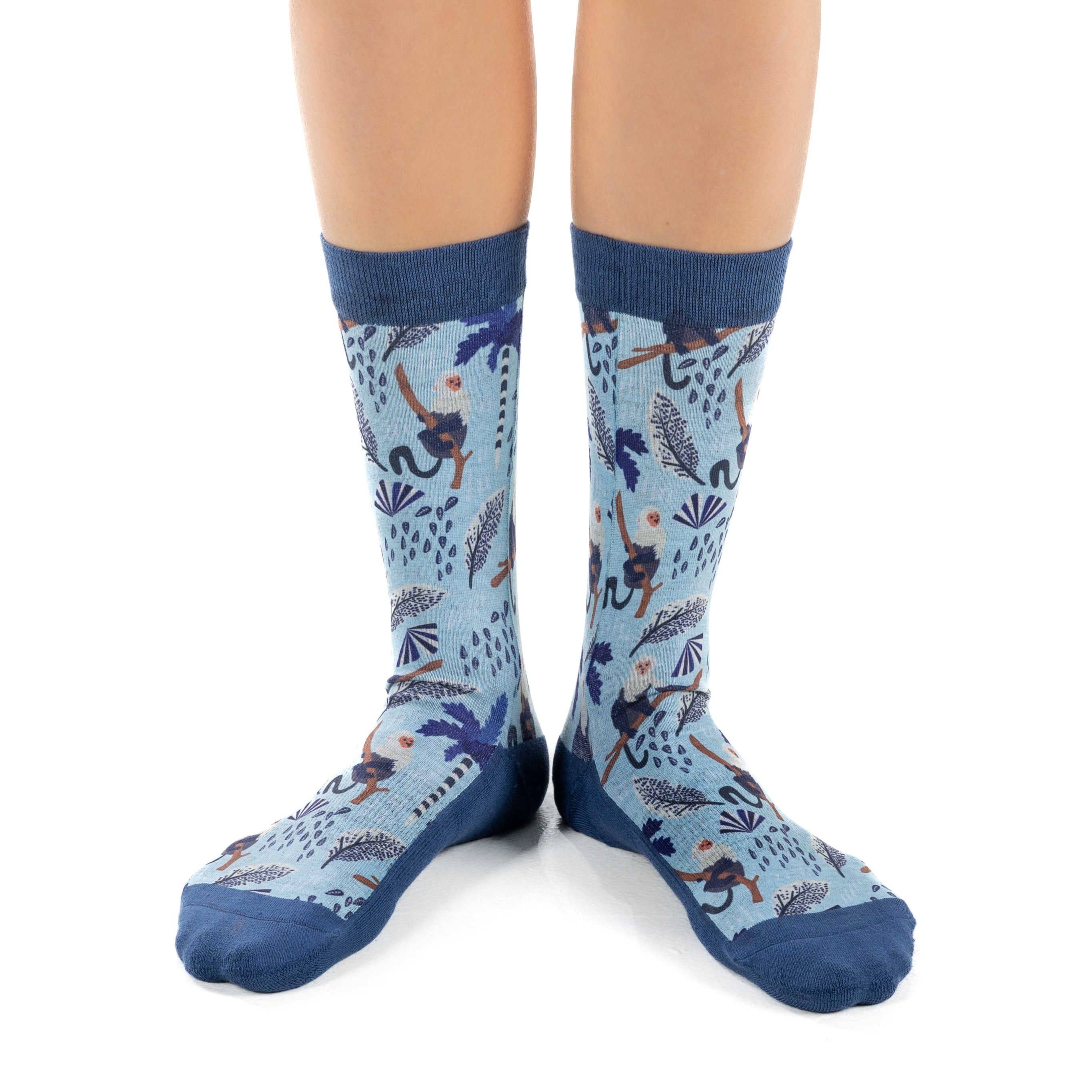 Women's Tropical Monkeys Socks [CLEARANCE]: Shoe Size 5-9