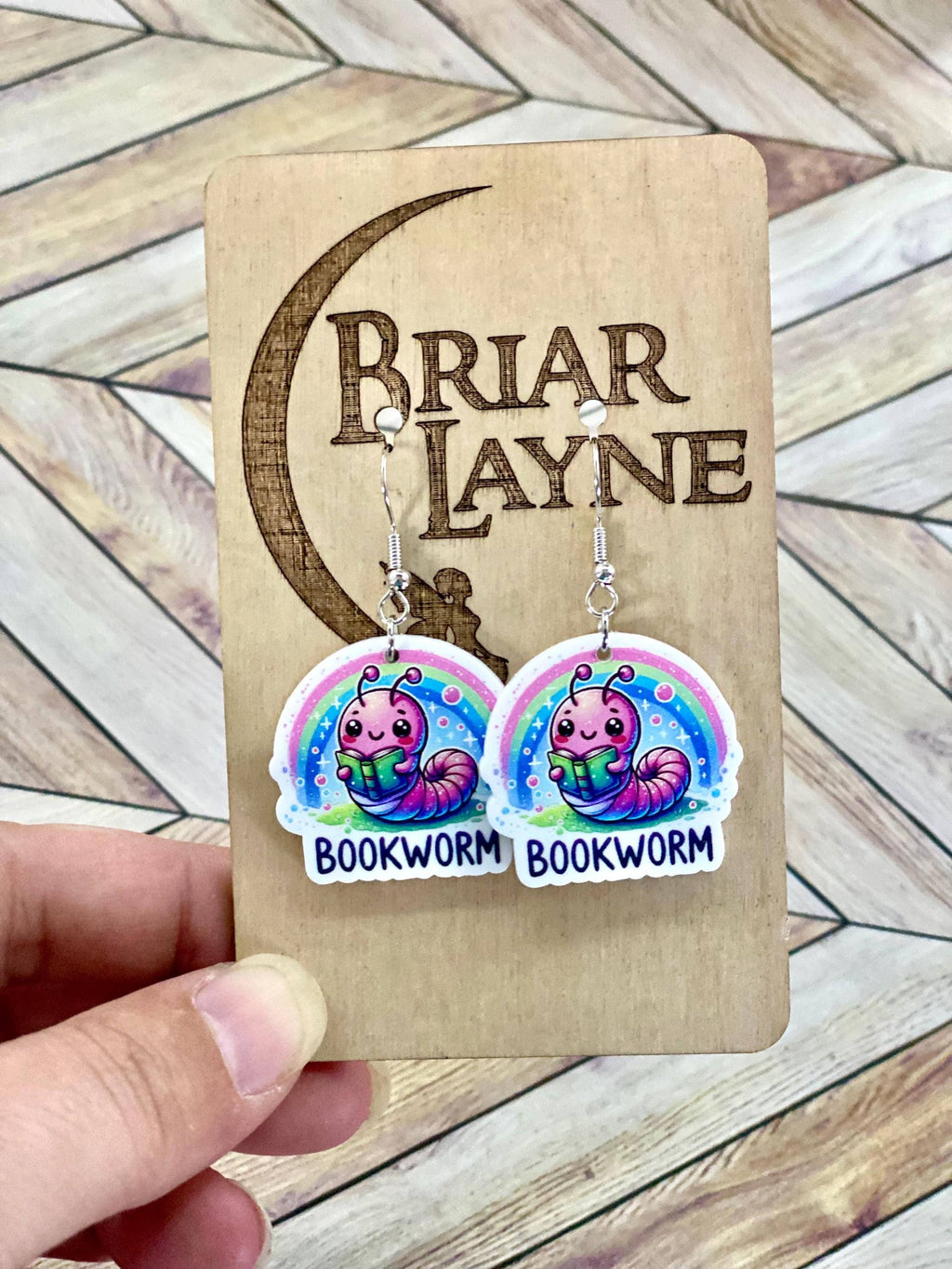 Bookworm Reader Book Earrings and Gifts