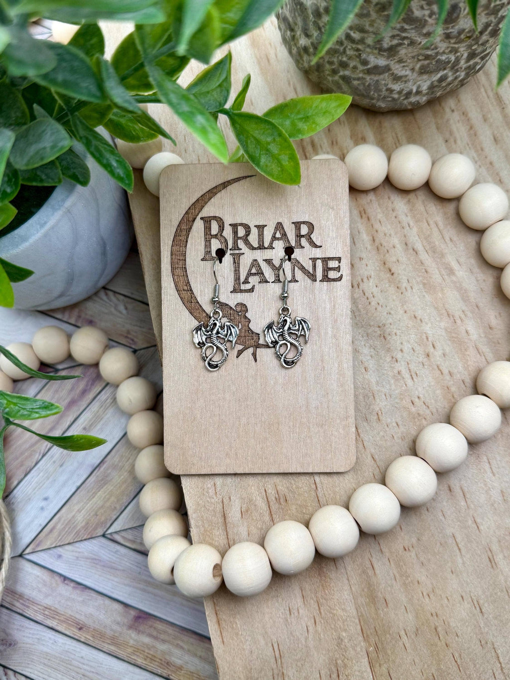 Dragon & Book Fantasy Reading Earrings and Gifts
