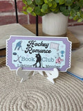 Hockey Romance Ticket Bookshelf Decor