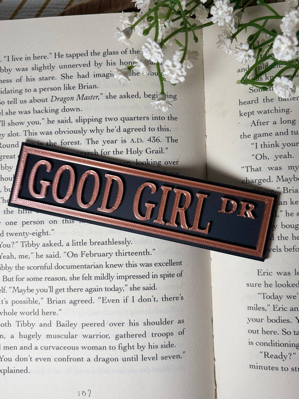 3d Printed Shelf Sign - Good Girl DR: Add Stand