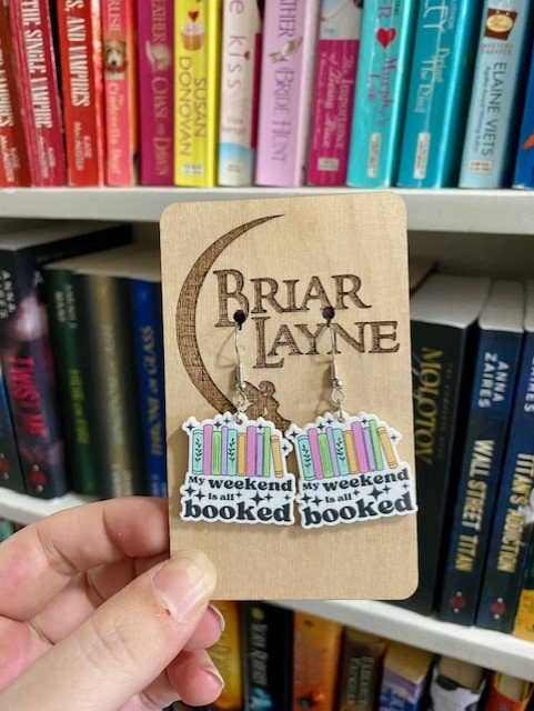 Book and Coffee Themed Bookish Earrings