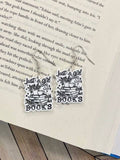 Just A Girl Who Loves Books Dragon Book Earrings