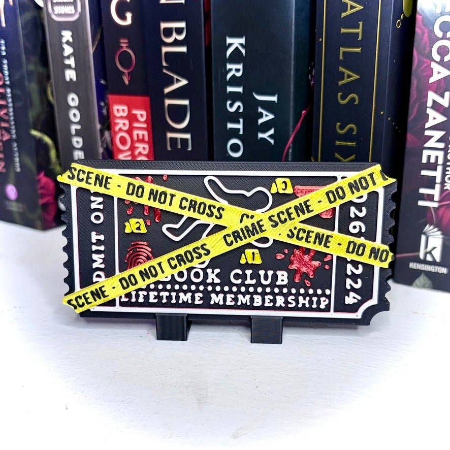 3d Printed Shelf Trope Ticket - True Crime Book Club: Add Stand