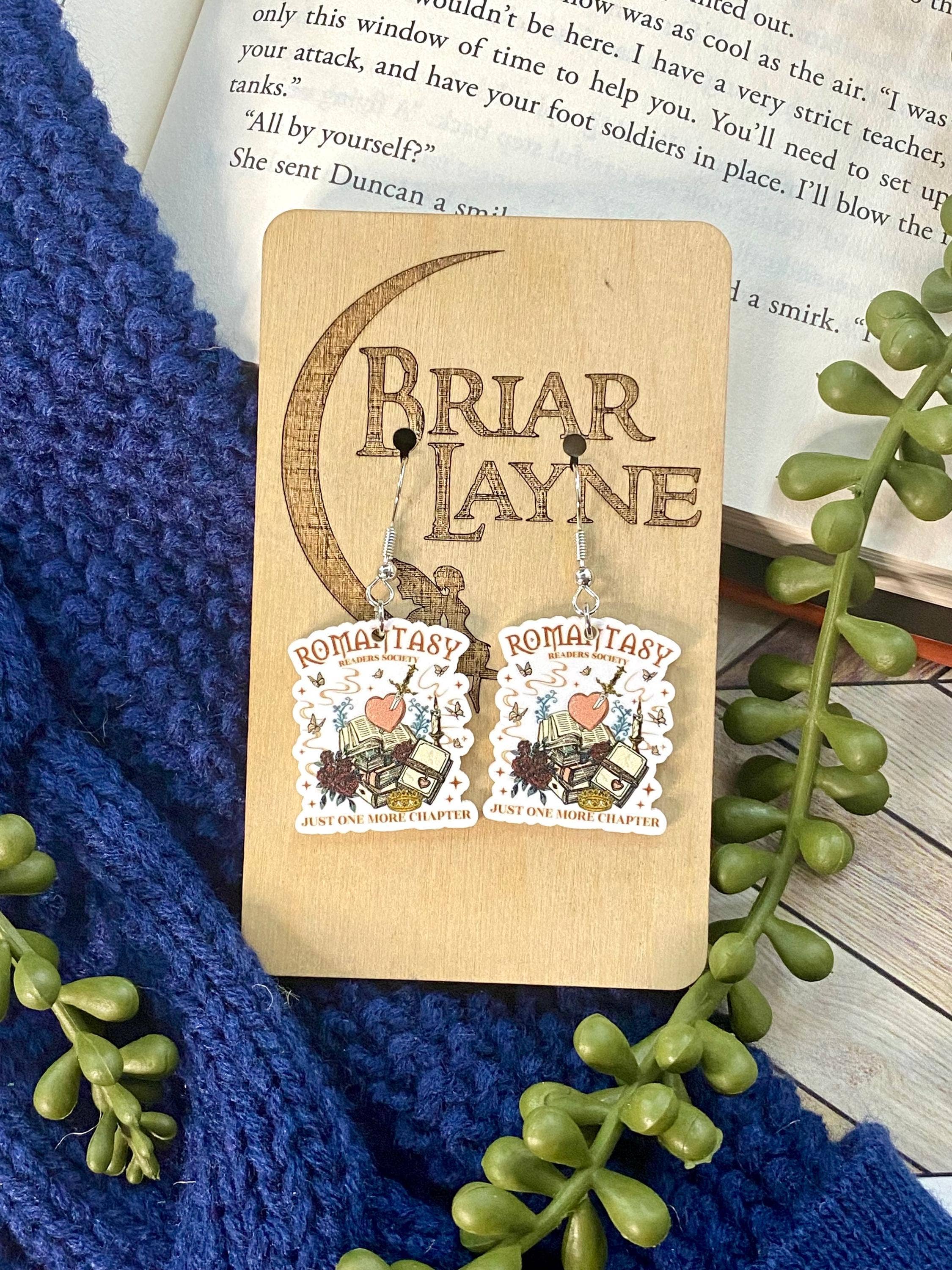 Romantasy Book Earrings for Booklovers