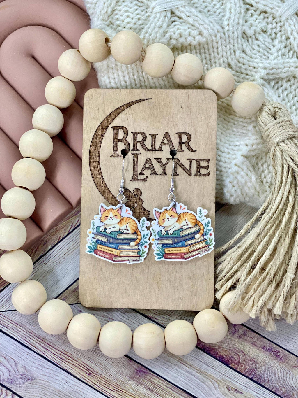 Cat & Book Lovers Themed Earrings Collection