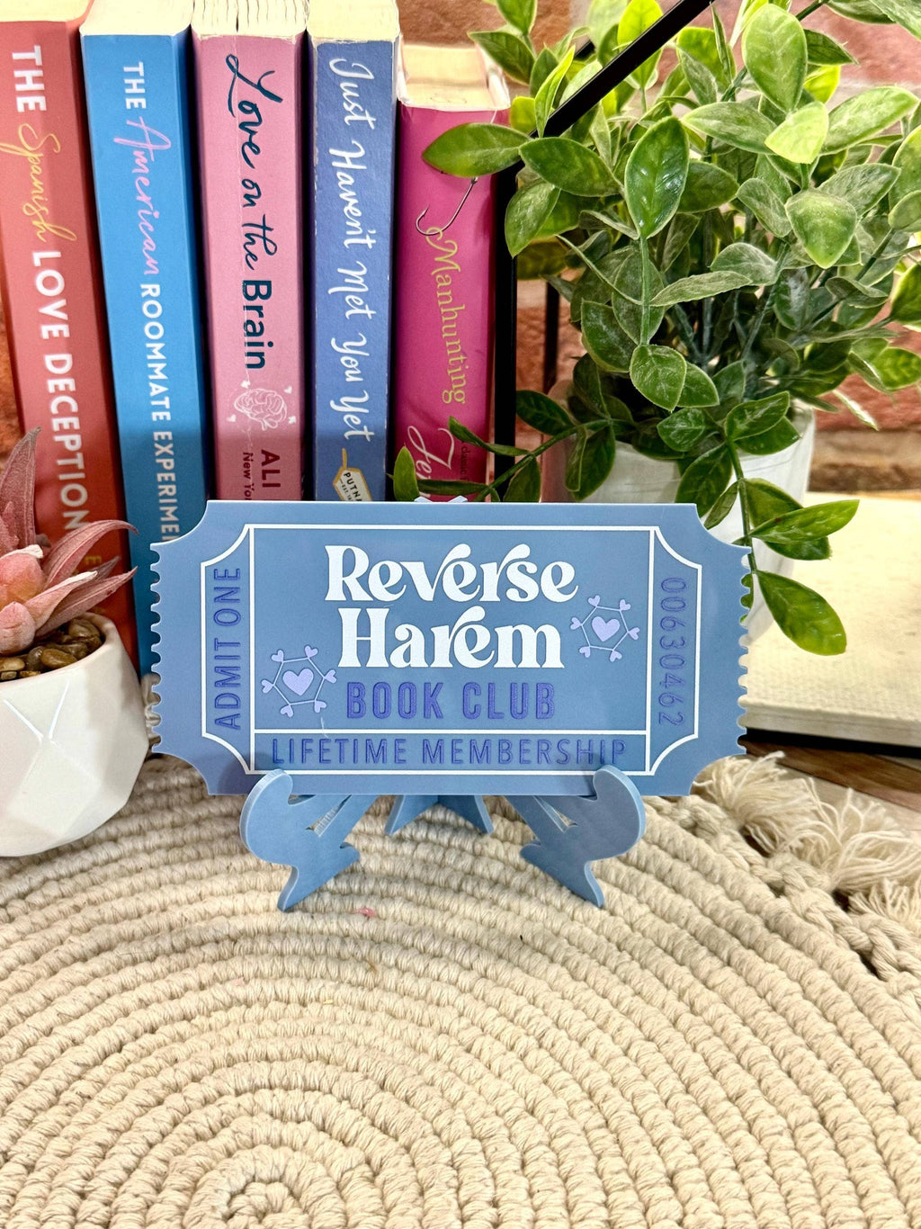 Bookish Shelf Sitter and Decor with Reading Tickets