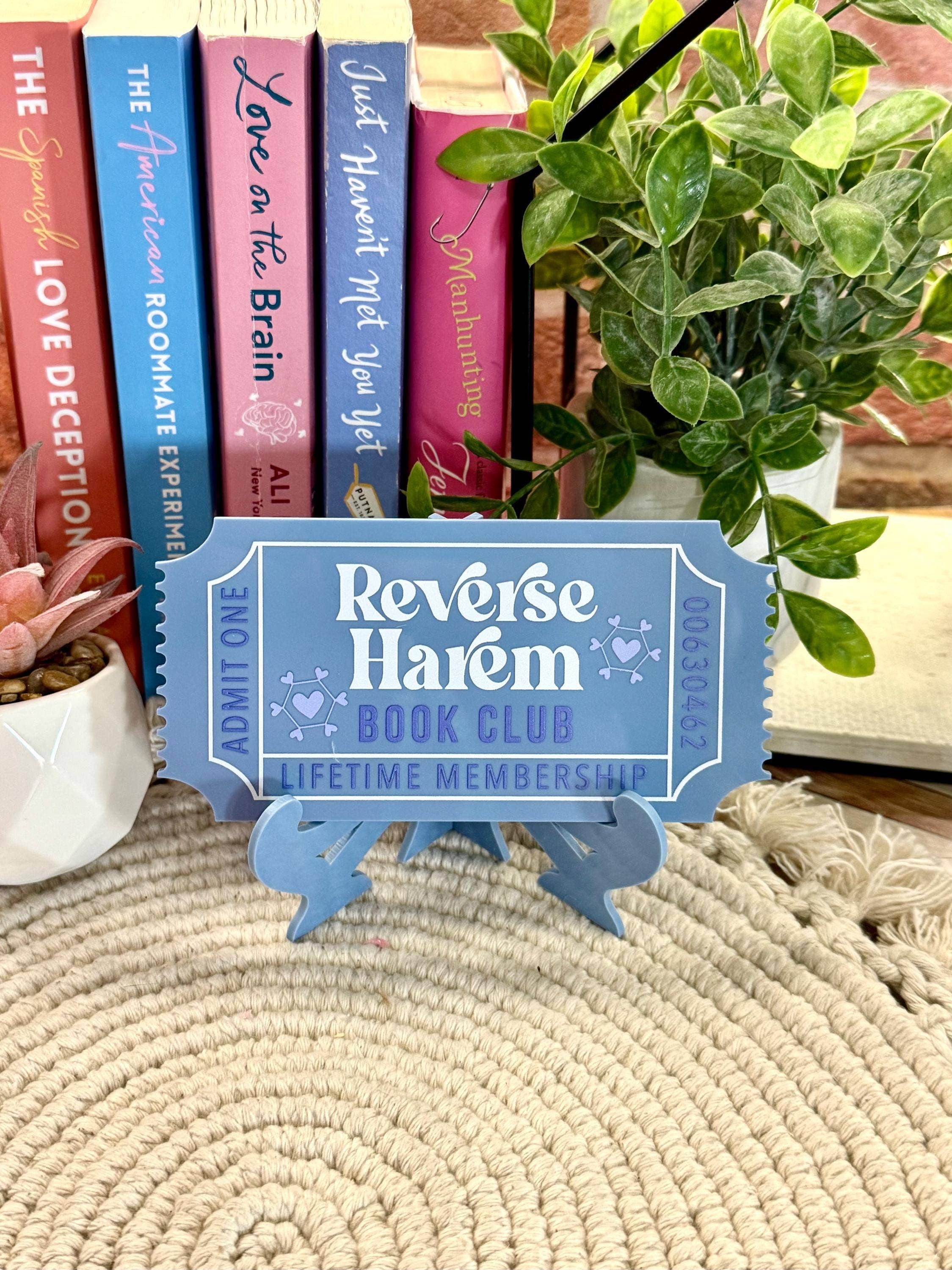 Bookish Shelf Sitter and Decor with Reading Tickets