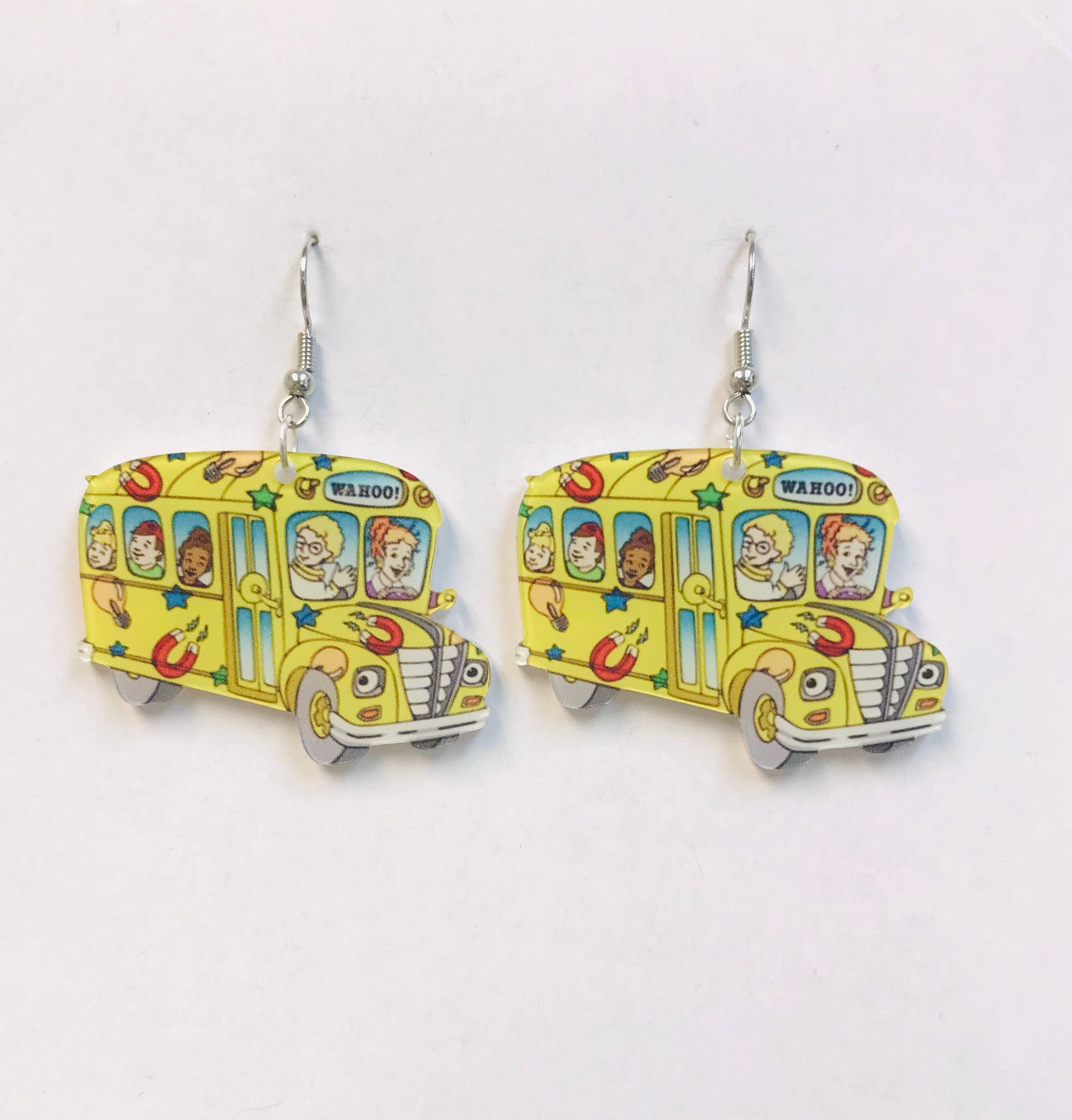 Magic School Bus Earrings Teacher Gift kid's book character: REGULAR BUS