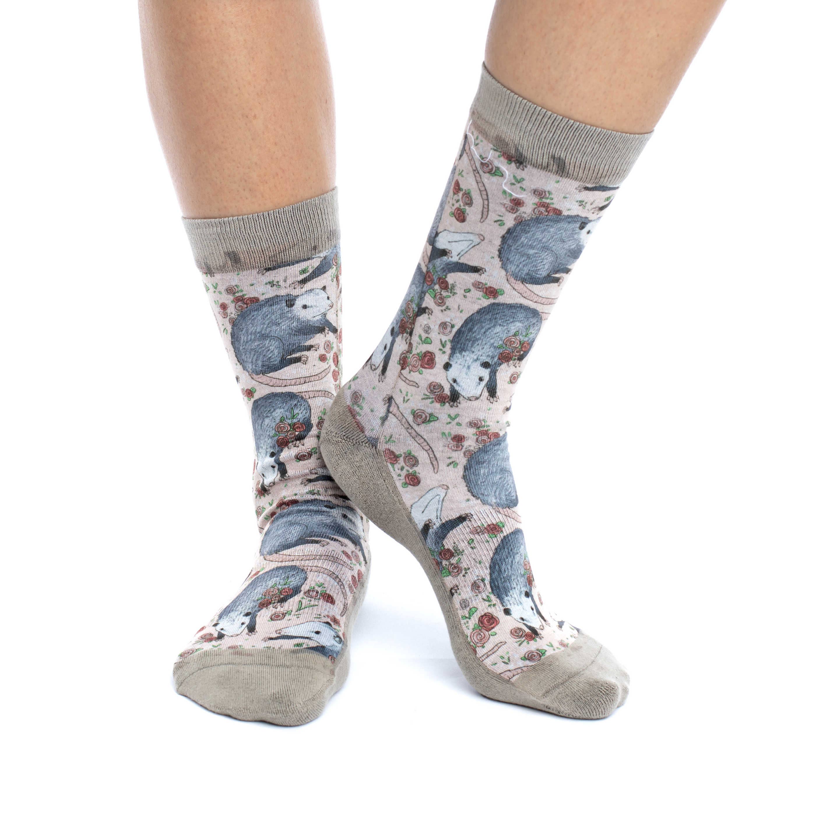 Women's Opossum Socks: Shoe Size 5-9