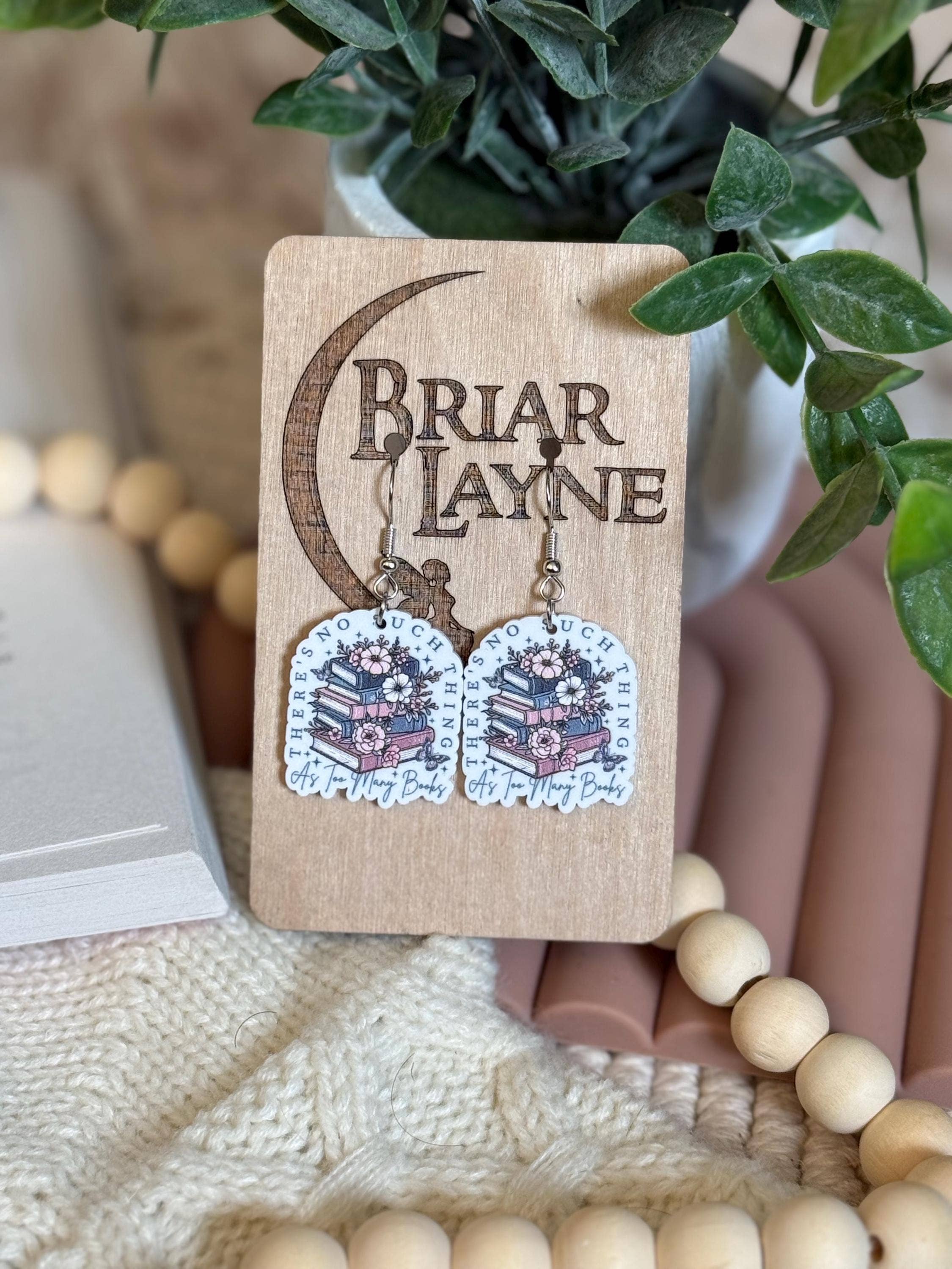 Book Lovers Reading Library Earrings