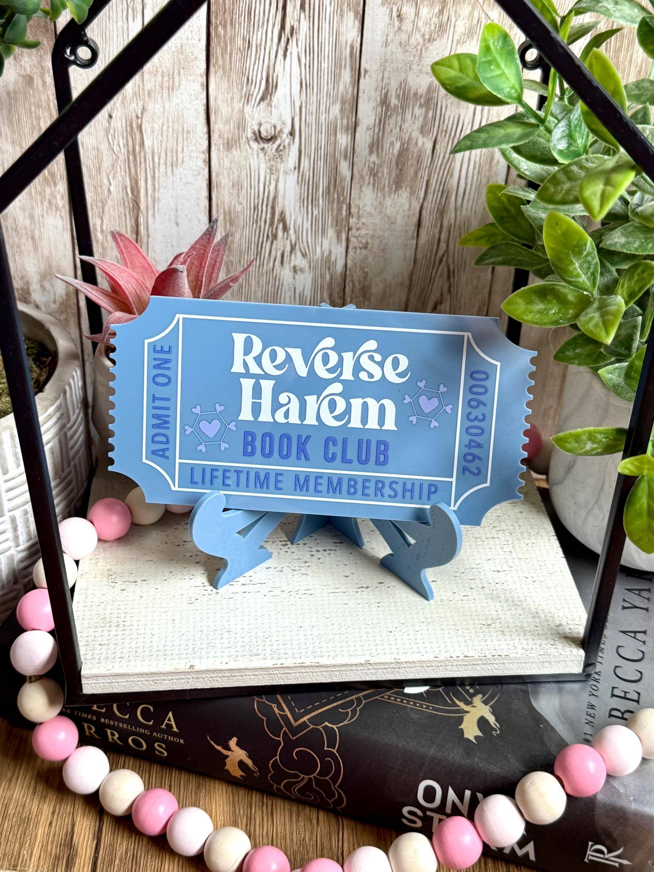 Bookish Shelf Sitter and Decor with Reading Tickets