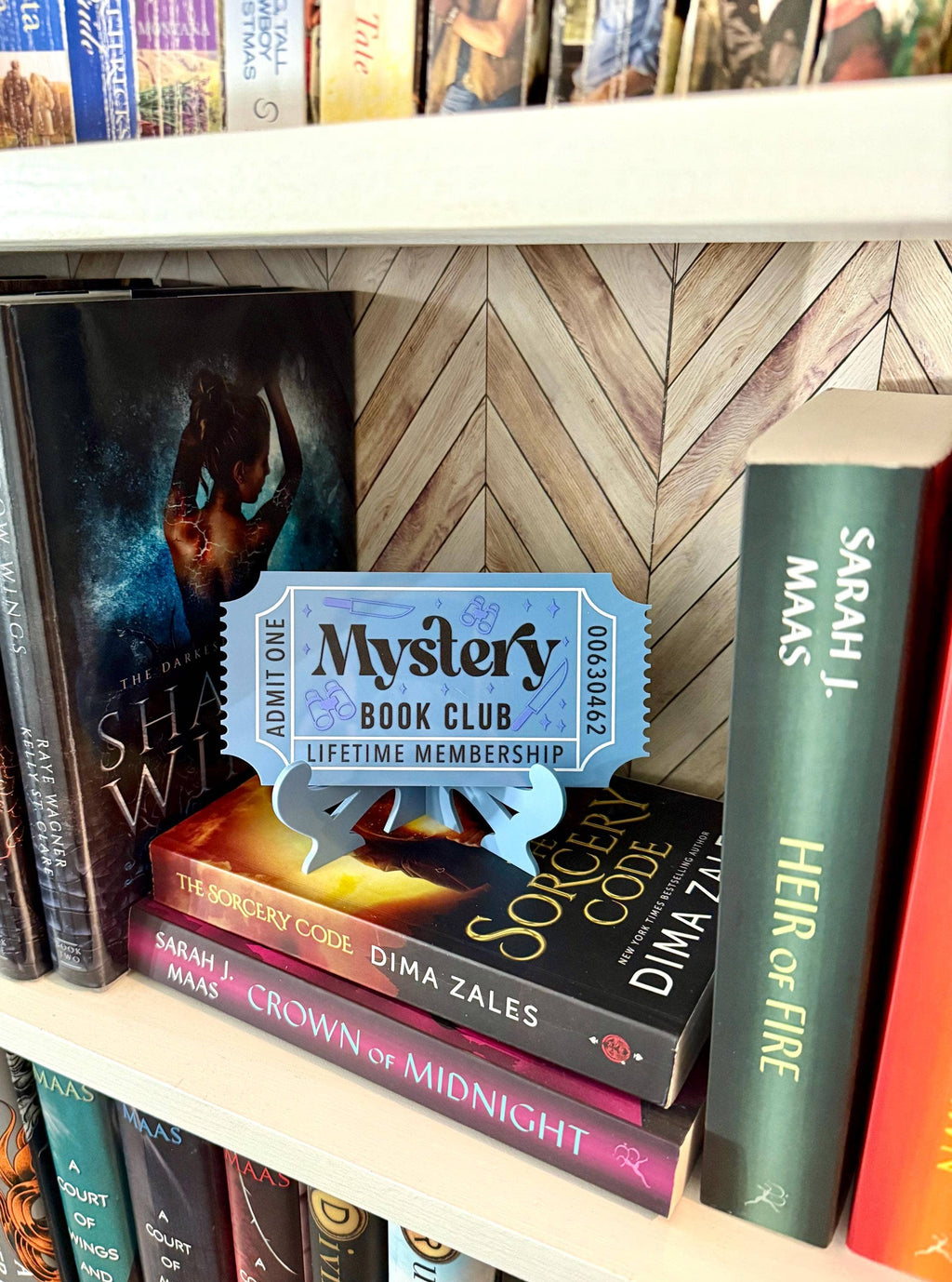 Bookish Shelf Sitter and Decor with Reading Tickets