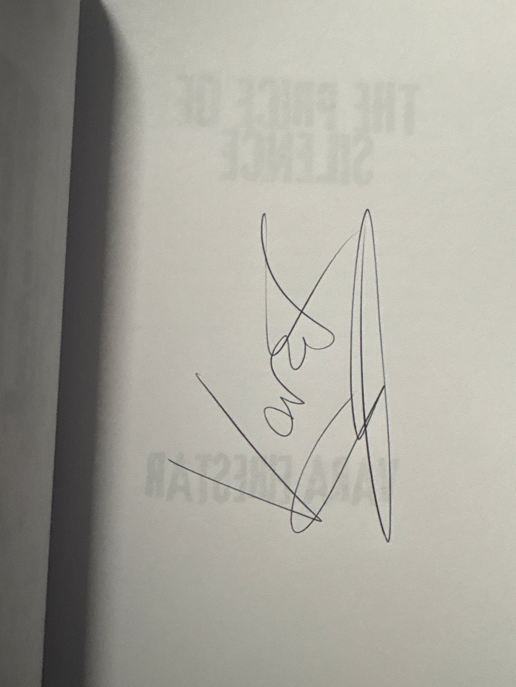 The Price of Silence *signed with goodies* SPRAYED EDGES
